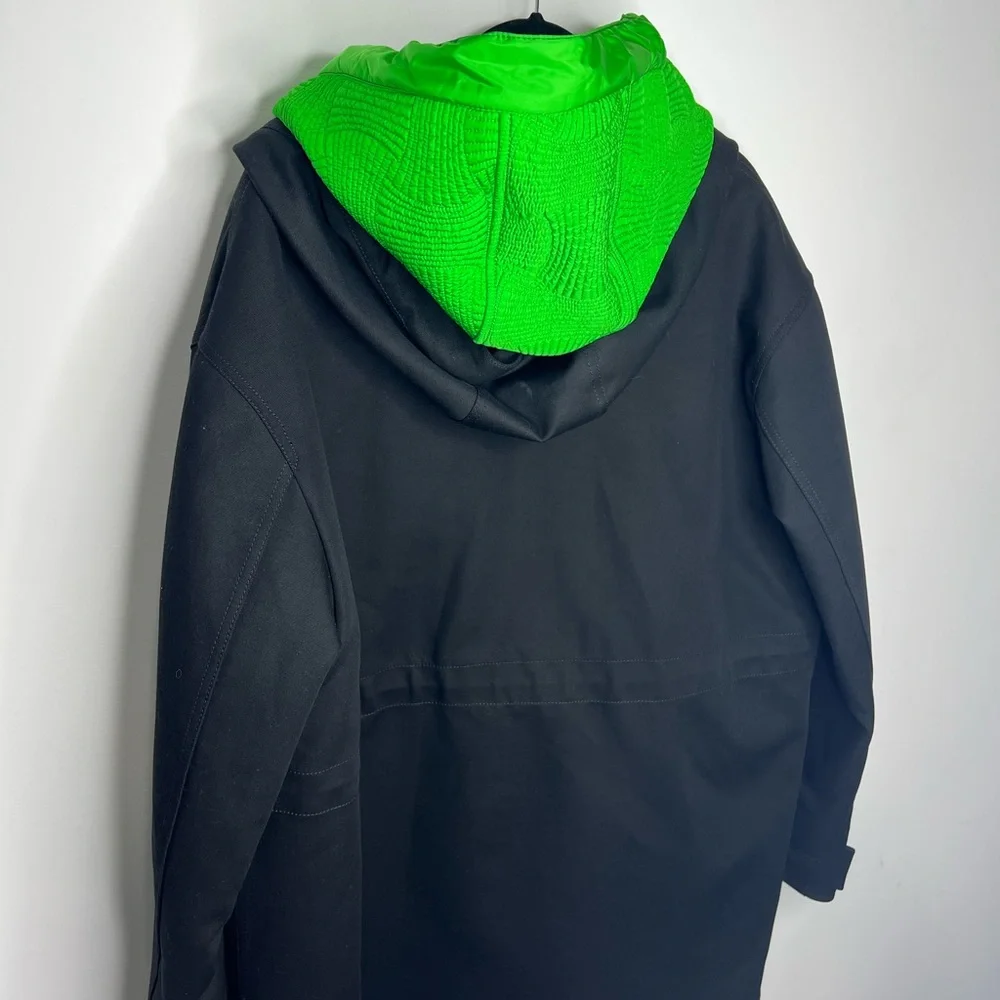 Bottega Veneta 2 in 1 Parka Coat Nylon Black Green Men’s Medium $6,700 - Picture 8 of 9
